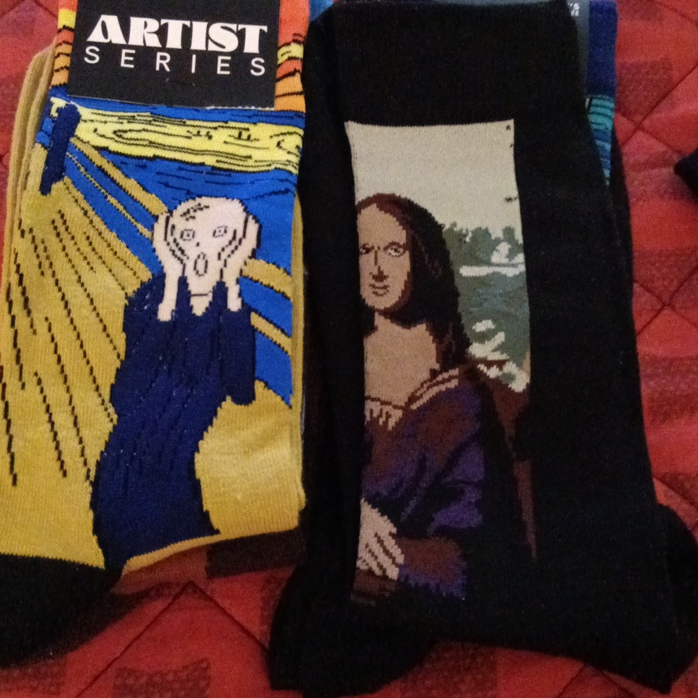 Artist Series Socks - 4 pairs, 4  different designs: